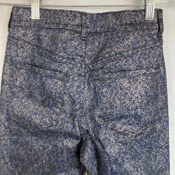 Express Jeans Pants Womens 2P Silver Metallic Coated Super High Rise Slim Ankle - Picture 7 of 11